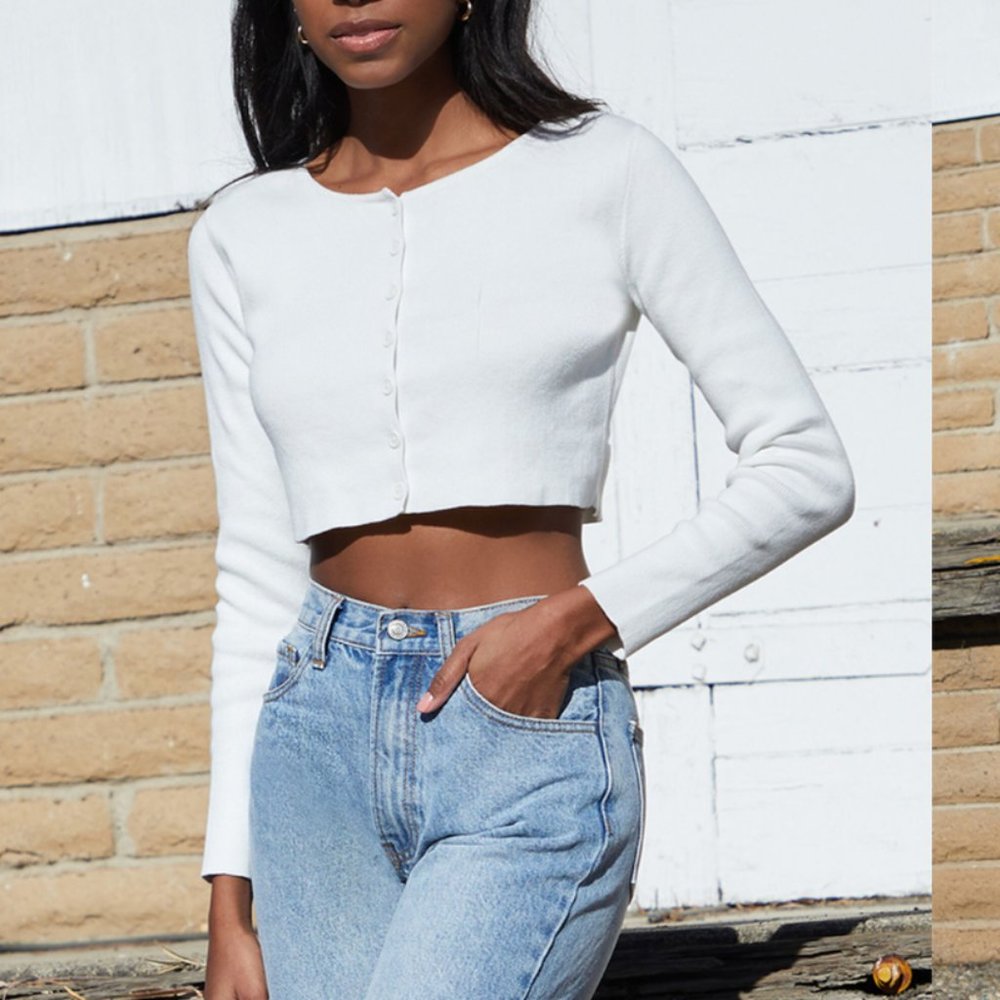 John Galt Athelia Cropped Cardigan